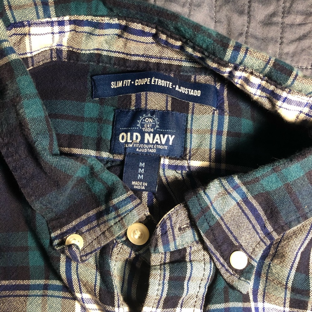 Old Navy, blue Flannel